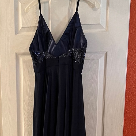 Homecoming prom dress navy sparkle size Small - Picture 2 of 4